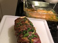 IMG 0219  and a pork roast, wrapped in bacon