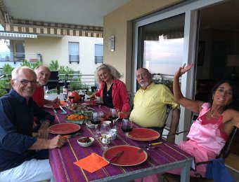27 August Dinner party on the balcony