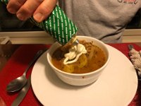 Great day ending with a bowl of Greek fishermen's stew for dinner