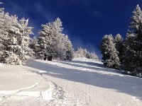 Looking up the upper part of the Piste du Diable