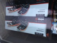 Snowshoes in Visp named after a place we justed visited