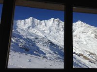 the Mischabel from the picnic room at mid-mountain