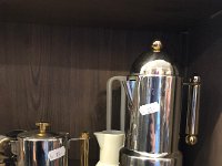 Always on the lookout for stainless steel Mokka pots. These are fine specimen but price is too high