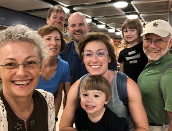 21 July Viv and Family at Geneva Airport