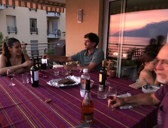 22 July Andrew and Christiane for Dinner, Sunset