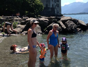 30 July Swimming at Chillon