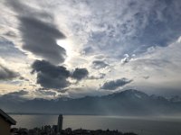 Dramatic clouds over the Alps