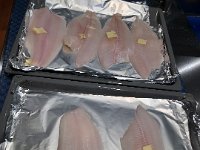 Sole fillets are ready to be broiled