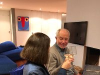 Tracy and Frano toasting with the white