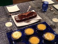 Many choices for dessert: home-made lemon curd