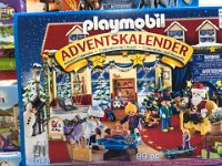 In the Forum, toys are featured in the atrium space. The Playmobil assortment is SO adorable