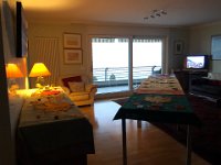 Preparing for a group Thanksgiving dinner, something we haven't done in Montreux since 2013