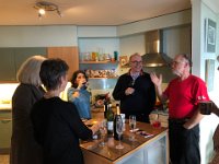 Marcy and Steve have finally arrived (with the hors d'ouvres)