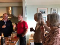 Holding forth around the island