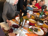 Instead of passing the dishes we all moved around the table and filled up our own plates