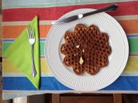After dinner on 31 Aug, a waffle breakfast today