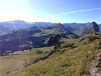 A trail runs along the ridge