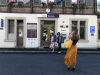 some young women getting all prettied up on the train