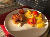 with industrial fish product