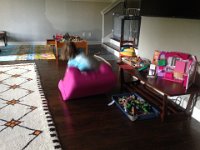 and indeed soon thereafter Val bonked her noggin on the table