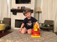 loves his fire engine