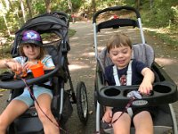 Strollers are more fun when there's an umbilical cord connecting them