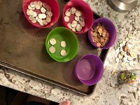 then sorting the change