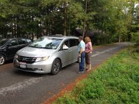 J&Z conferring with neighbor