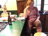 Zoë enjoying herself at Lucy's counter