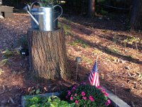 The Family Memorial Planter with the ashes of Mom and Dad, Bev and Gren, and a cat! I am glad that there is a place where we can remember them all.