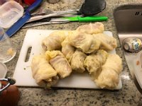 making stuffed cabbage rolls