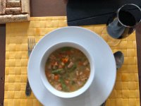 Using what we have in the refrigerator for a tasty soup