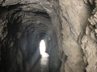 a tunnel where the bend around the cliff was too sharp