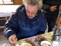 Now that we're over the pass, we can enjoy a leisurely breakfast of Manaslu pancake