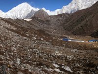 The moraine and trail we came down yesterday