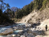 Right along the river with a landslide ahead