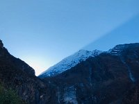 Dawn behind the mountains