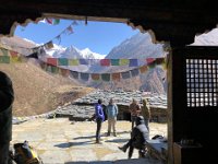 Outside other guides and trekkers appear