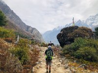 A bit overcast as we arrive in the upper Tsum Valley