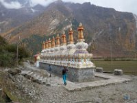 We got closer to the eight stupas outside