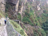 Back down the cliff-hugging trail