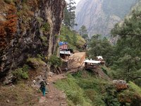 Down past a new lodge under construction