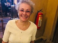 Happy with her Mexica- inspired dinner