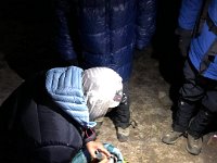 ... and less than 10 minutes out of Dharmasala the oxygen tank comes out for Christine