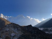 Manaslu from the moraine behind our lodging