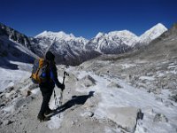 Getting ready to pursue Christine down the far side of the pass