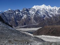 The trail snakes its way down