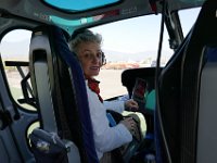 Christine in the front seat