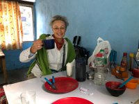 The coffee complements the breakfast