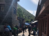 Ekle Bhatti, where we had our first lunch, a village with a paved path and a beautiful water fountain right in the middle of town where many people did their washing while waiting for lunch to be made